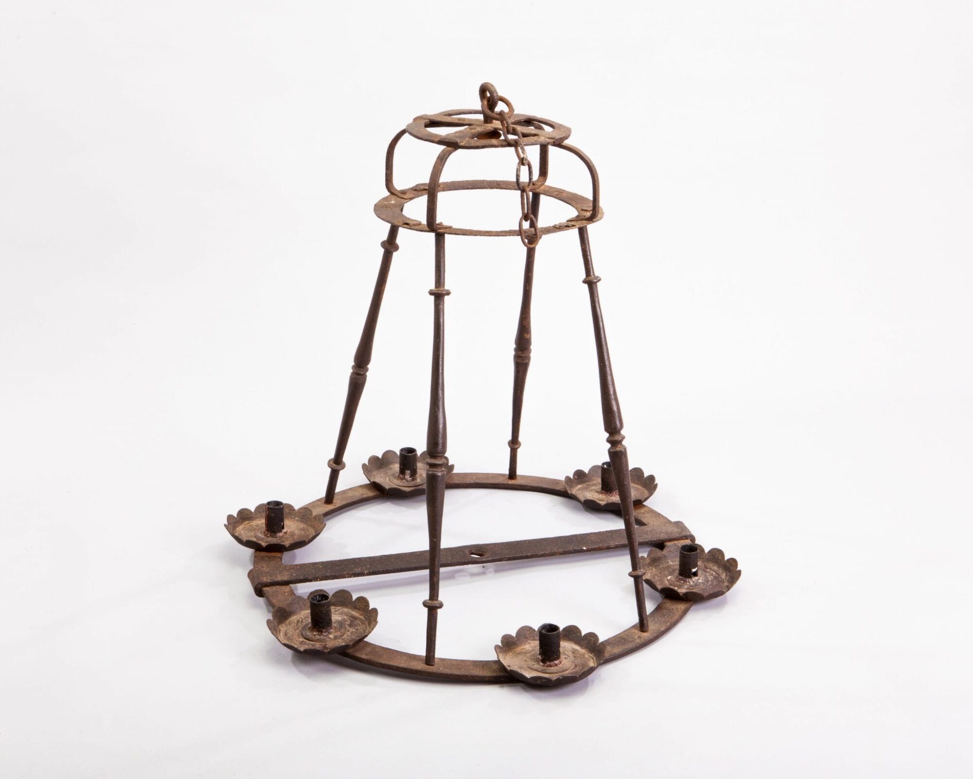 17th century wrought iron candelabra