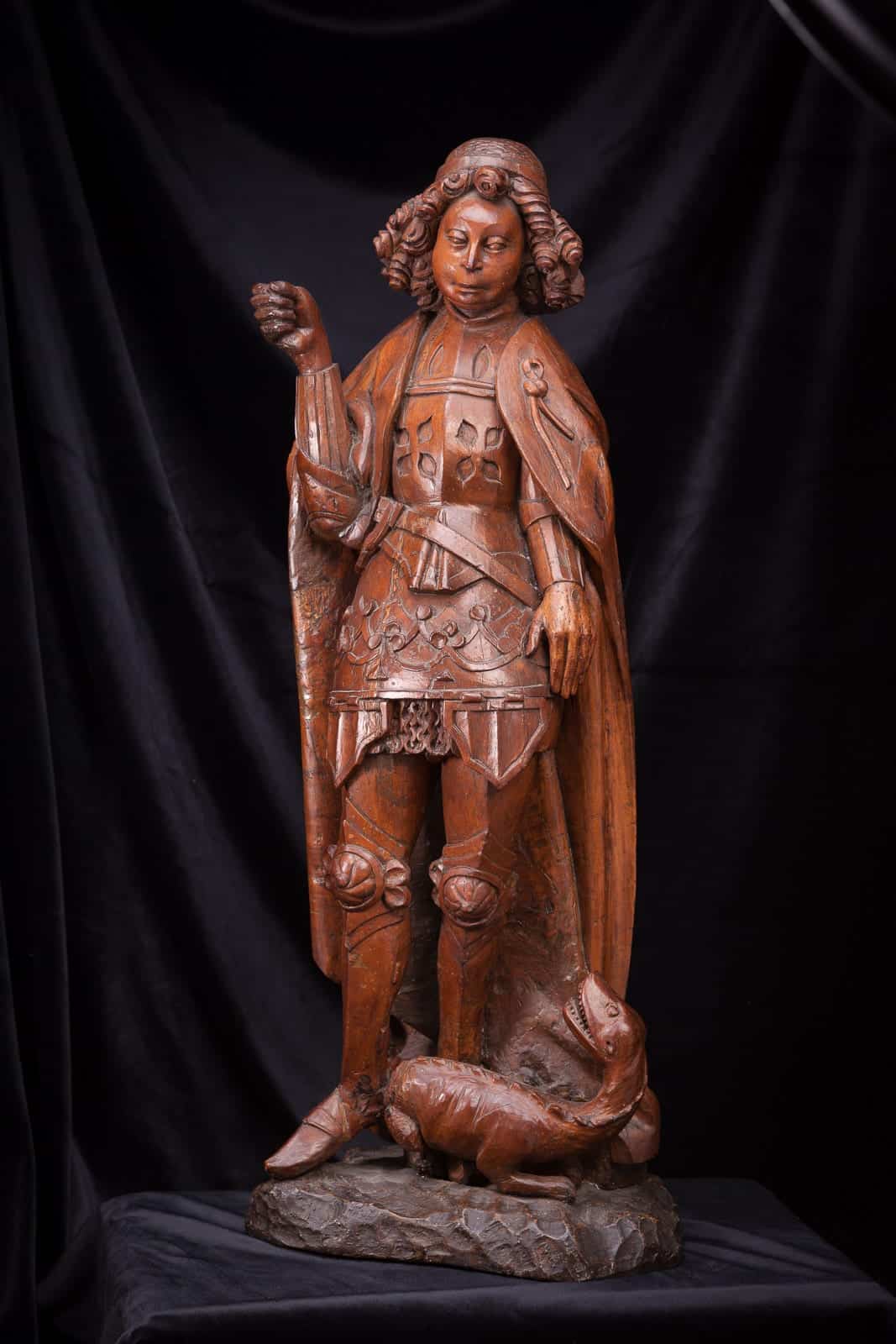 St Michael and the Dragon sculpture