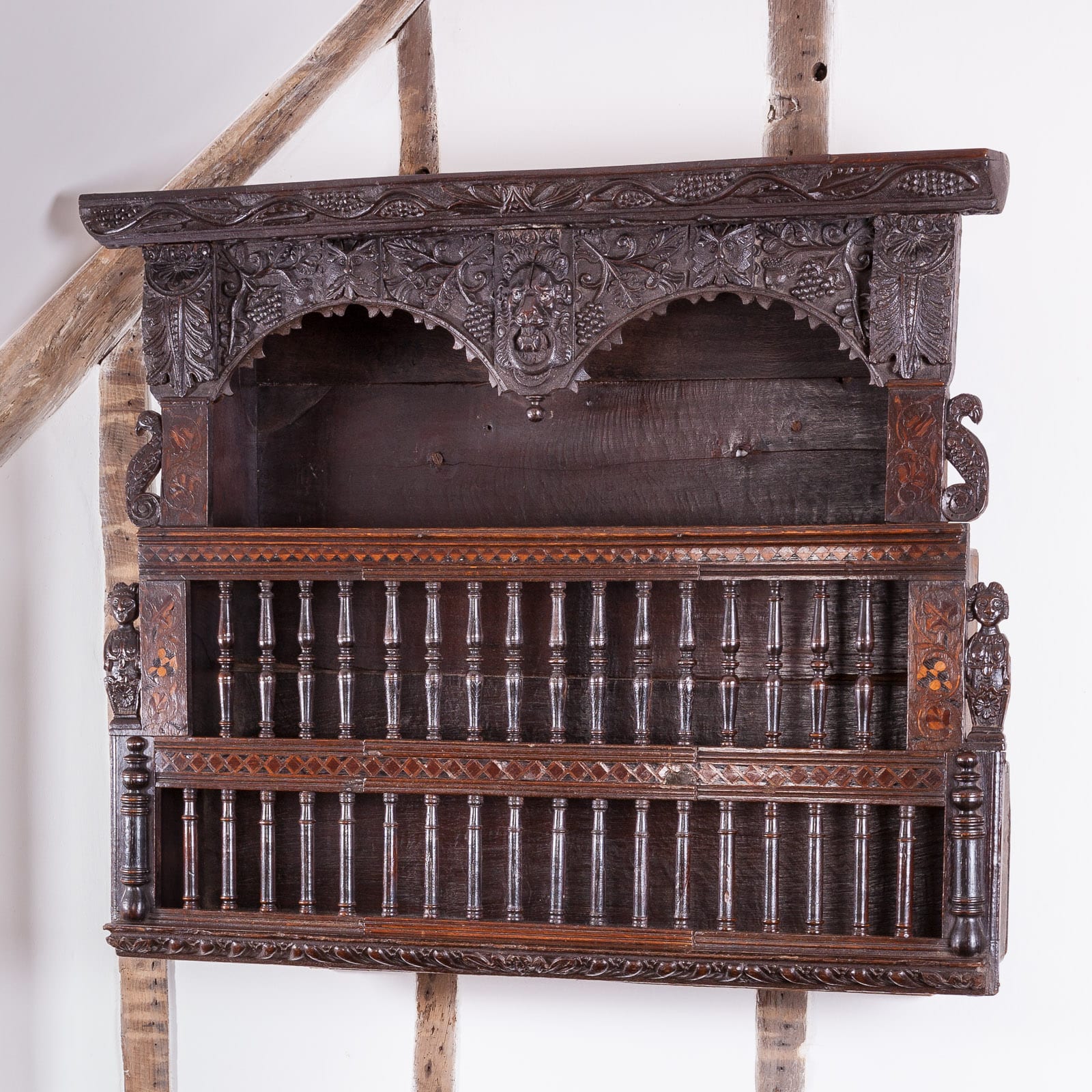 James I spindle mural glass cabinet