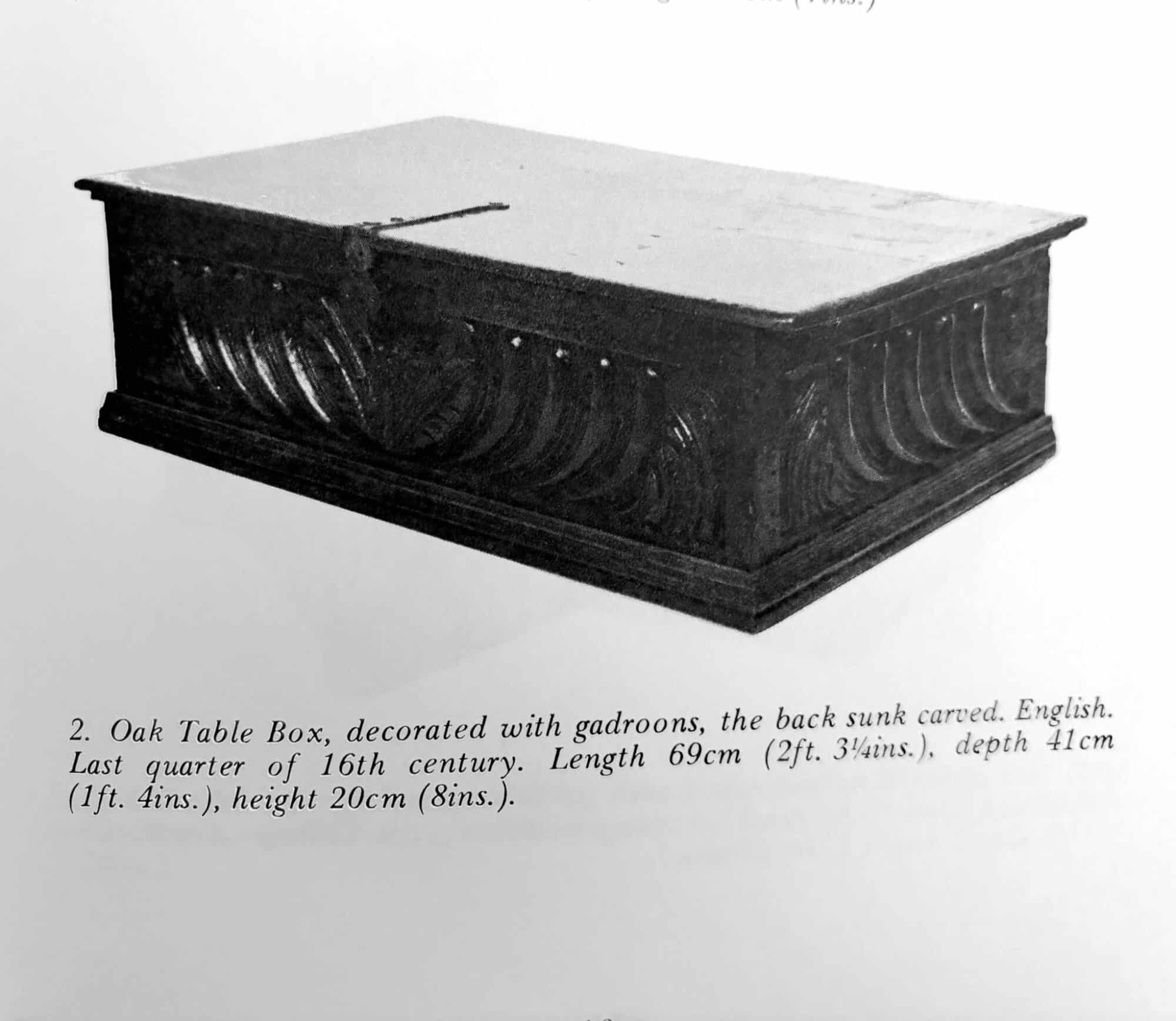 Elizabeth I Elm Carved Box, West Country