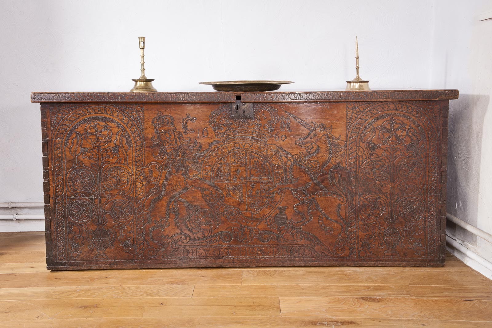 Charles II boarded cedar chest