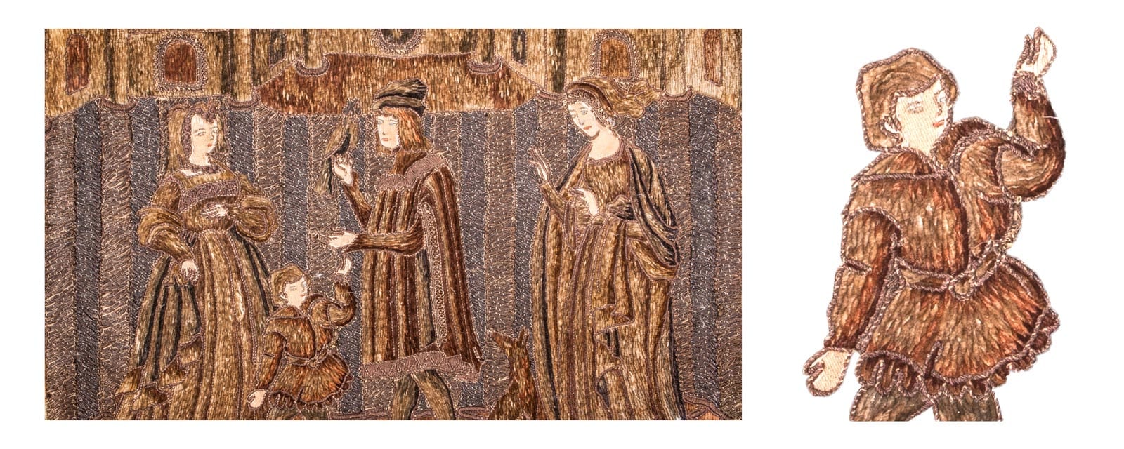 16th century needlework panel
