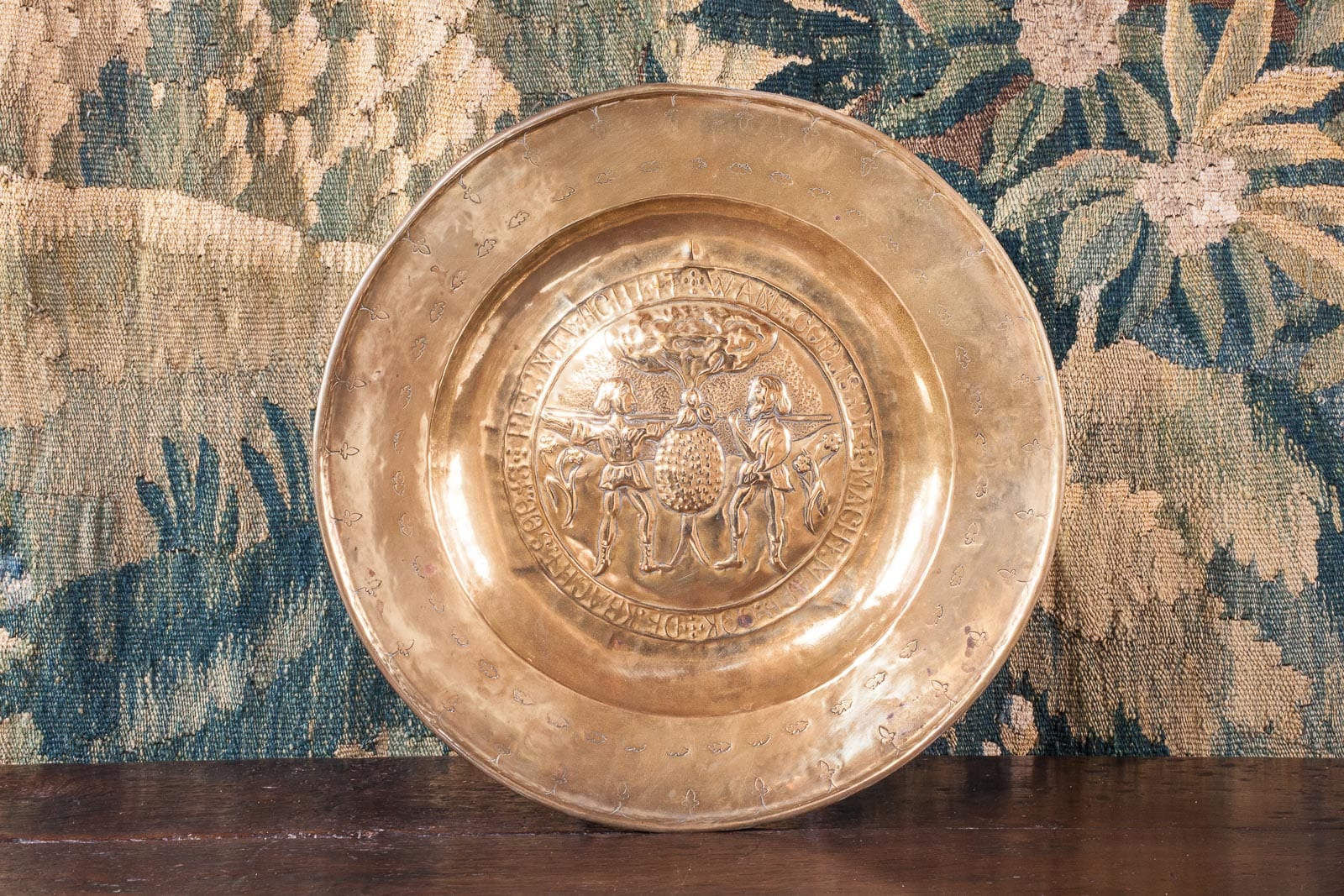 17th century alms dish Spies of Canaan