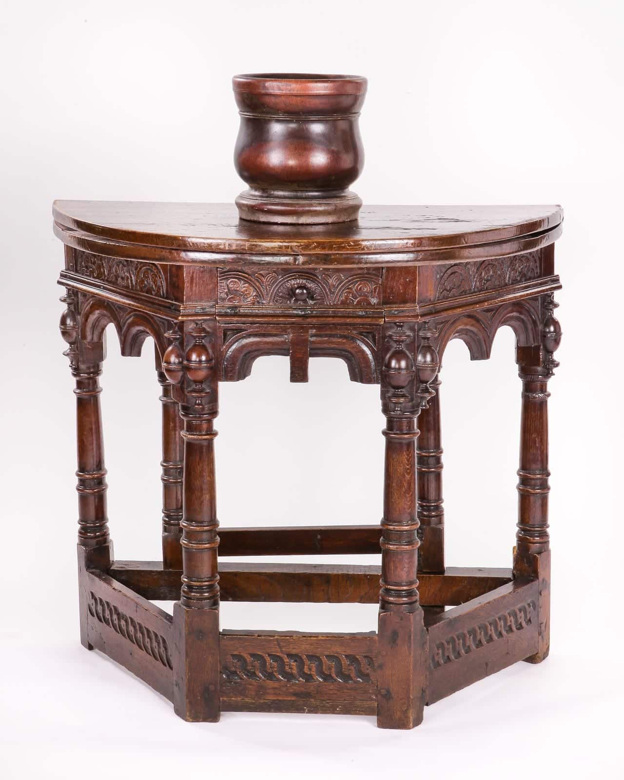 Charles I oak folding table