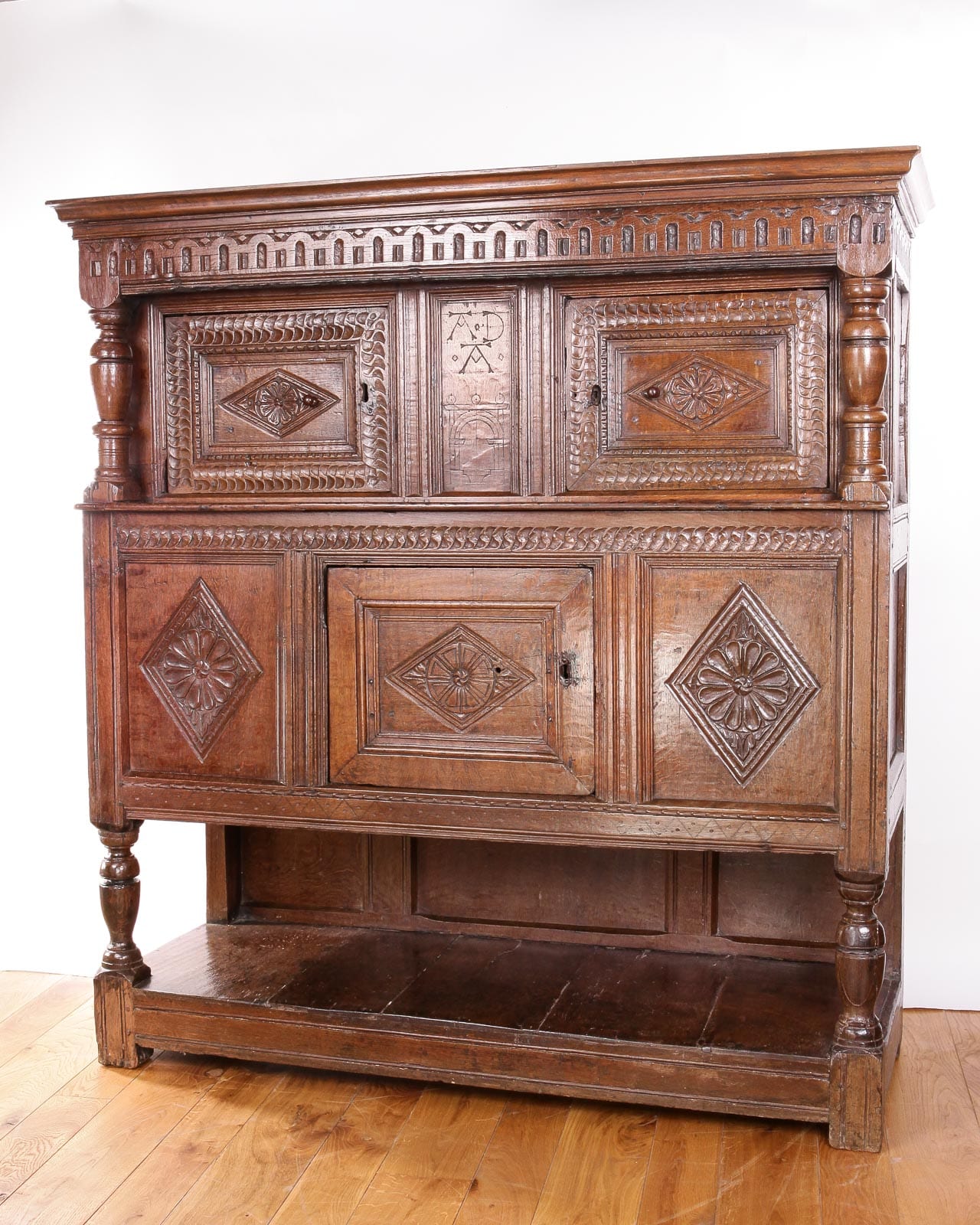 James I oak court cupboard