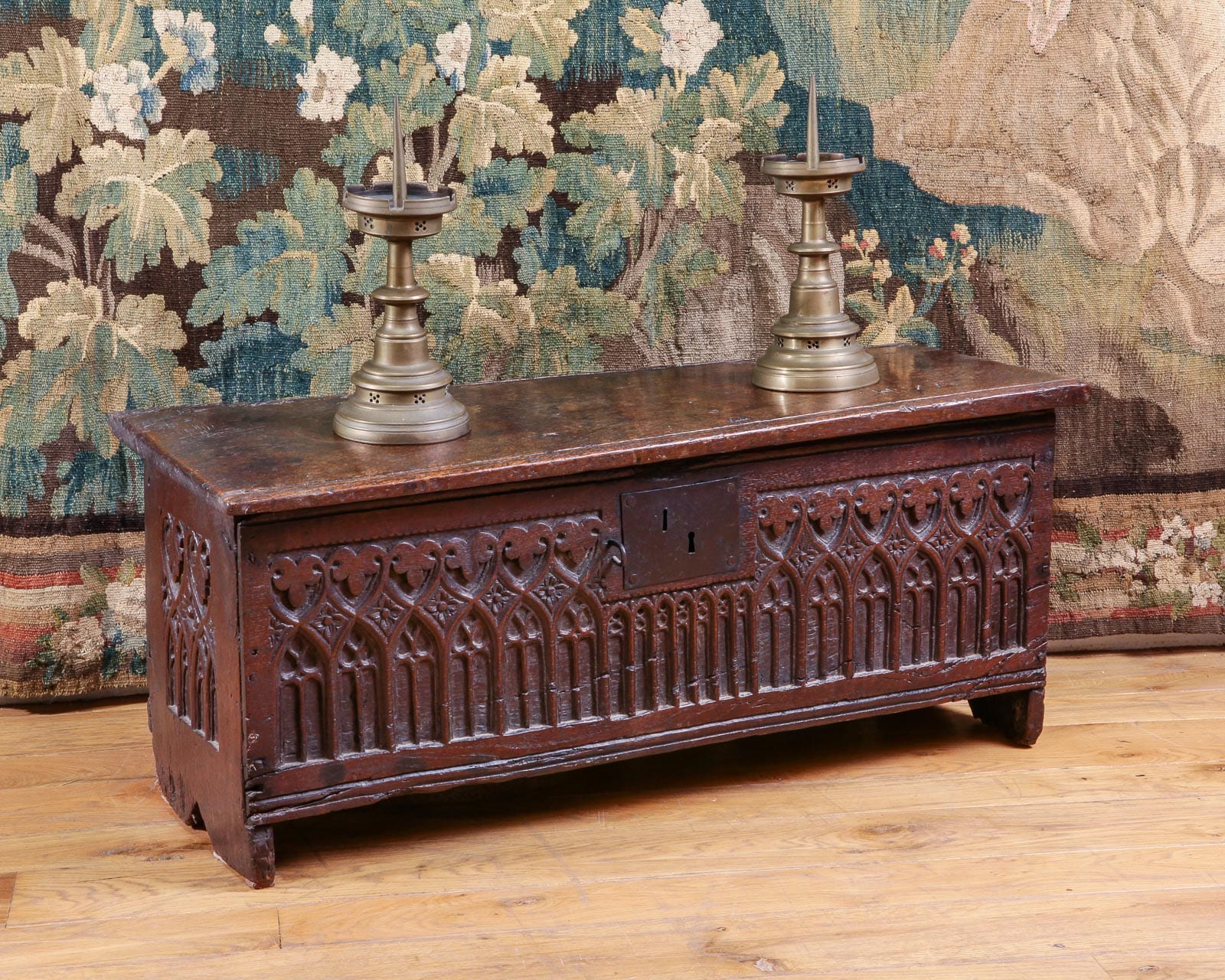 Henry VIII carved chest