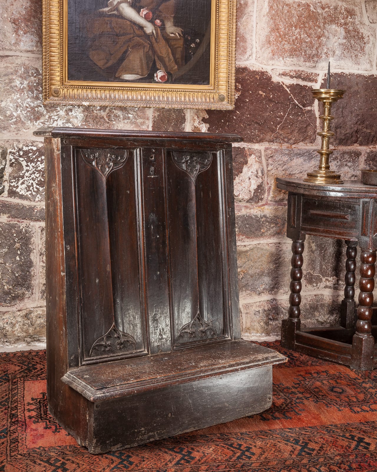 Gothic walnut Prie Dieu