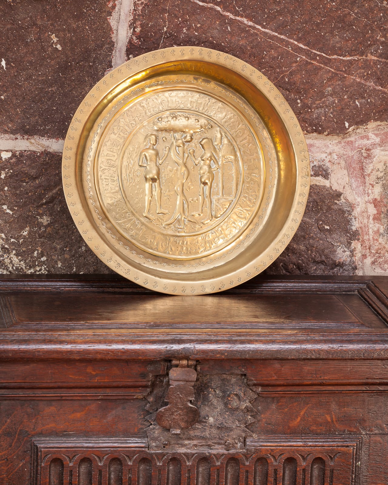 Adam and Eve brass bowl