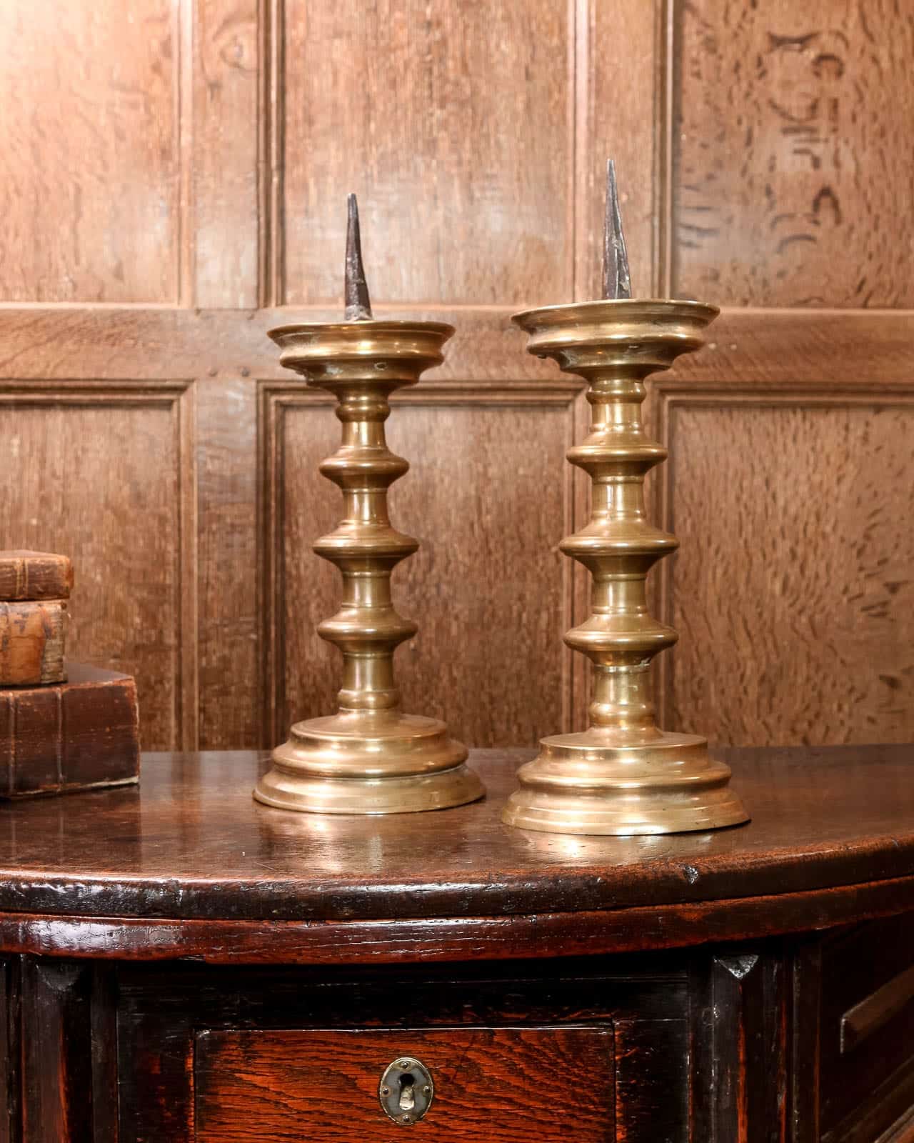 Gothic pricket candlesticks