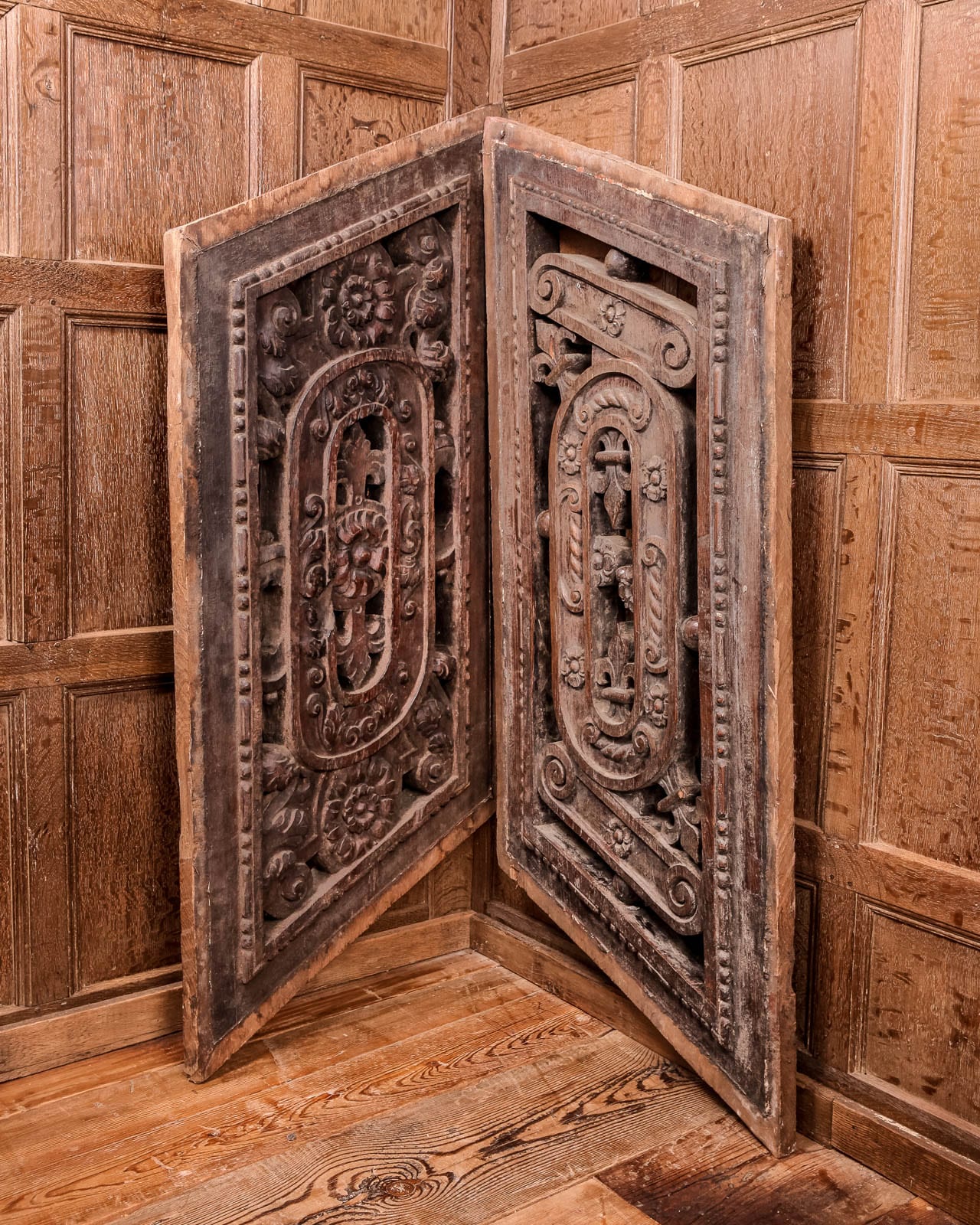 17th century staircase panels
