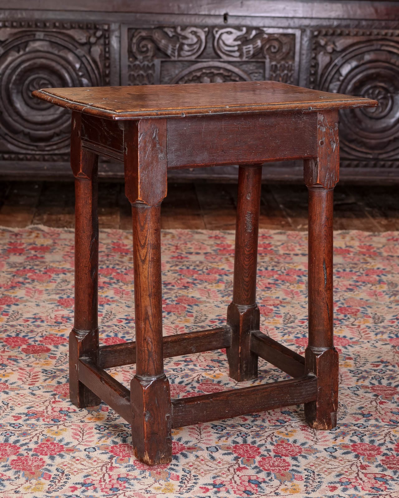 17th century joined oak stool
