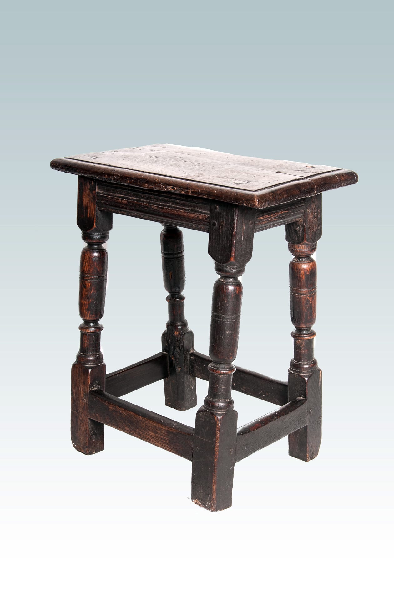 17th century joined oak stool