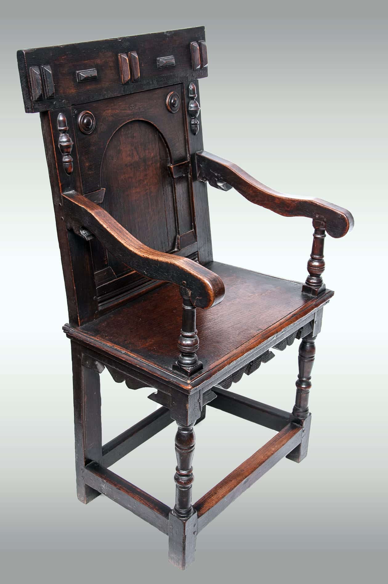 Charles II joined oak armchair