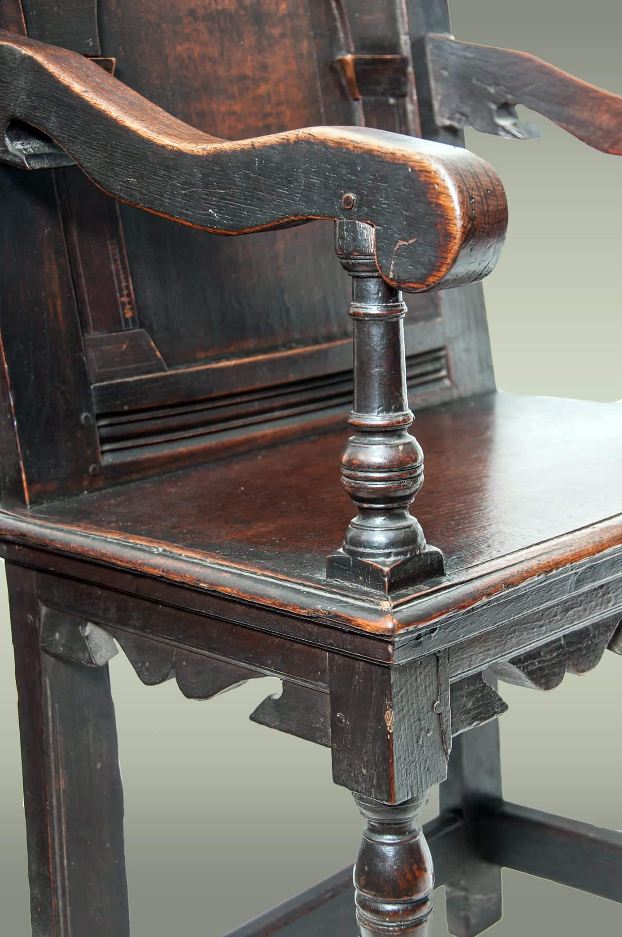 Charles II joined oak armchair