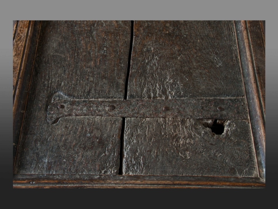 16th century oak church chest