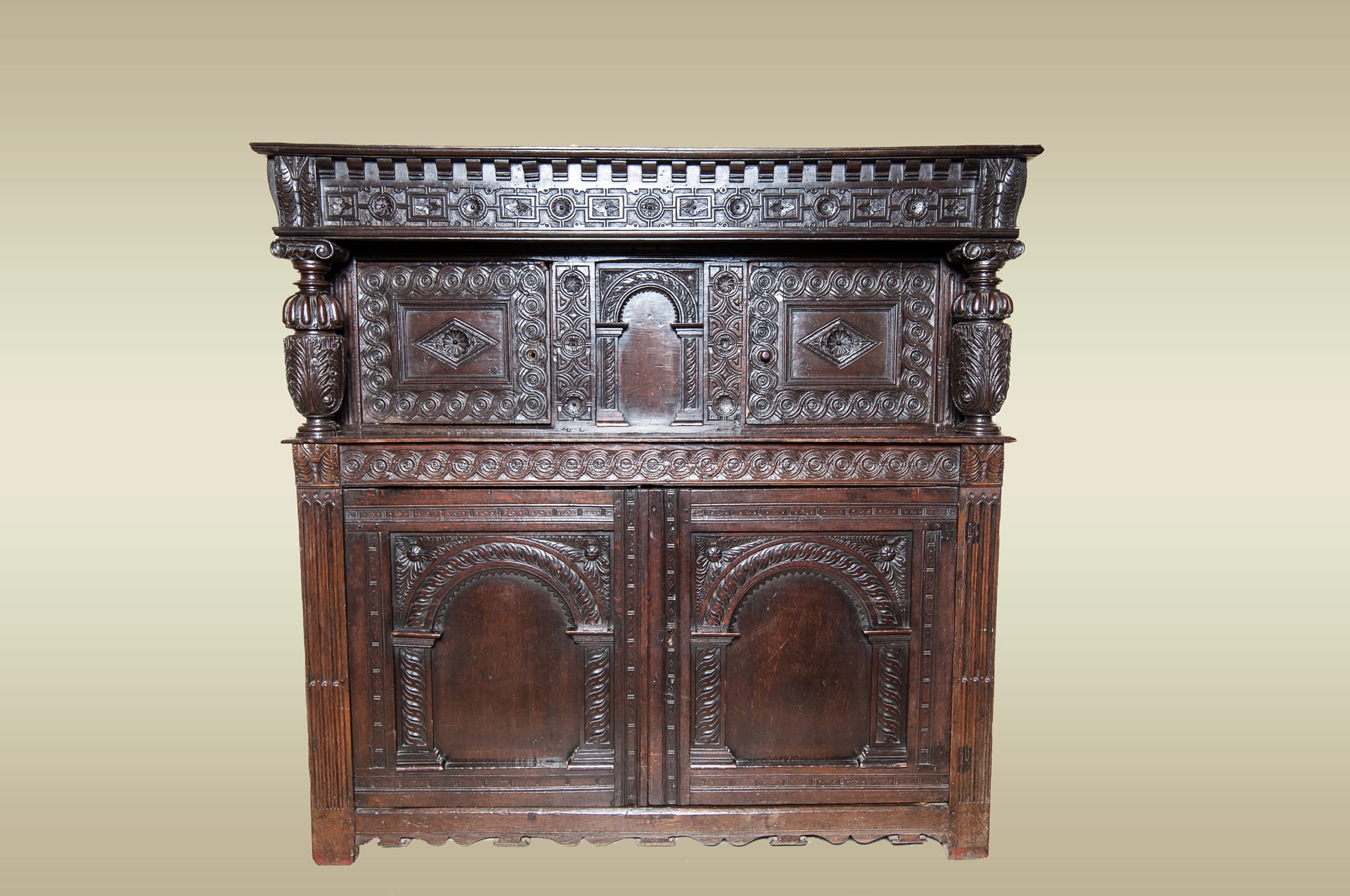 Elizabeth I oak press cupboard