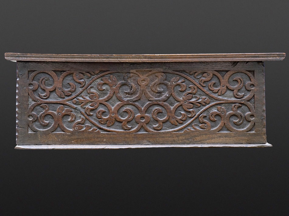 James I carved box