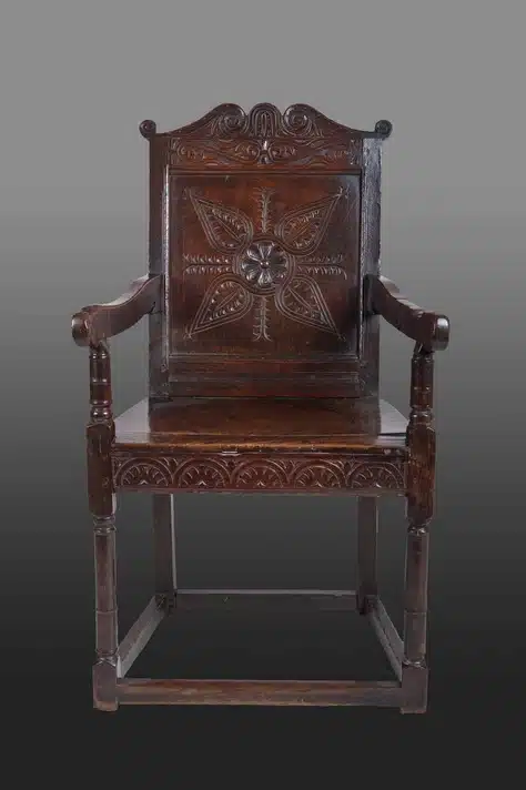 James I oak carved armchair