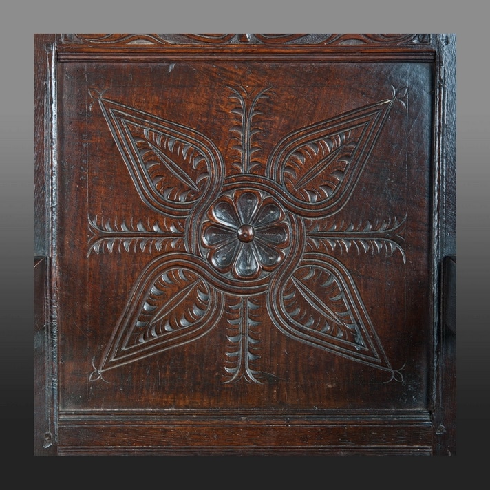 James I oak carved armchair