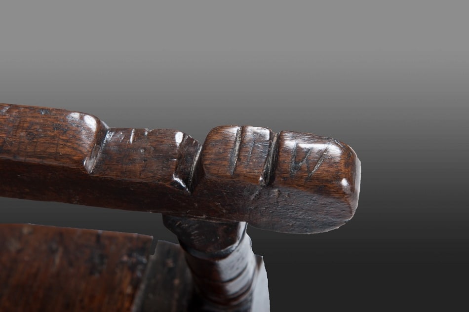 James I oak carved armchair