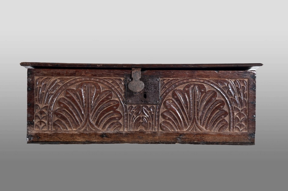 James I carved box