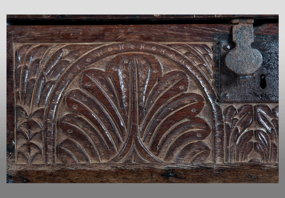 James I carved box