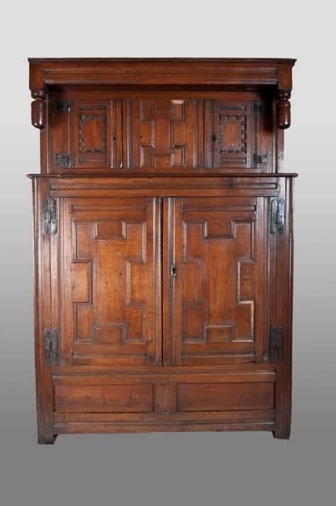 Charles II oak press cupboard