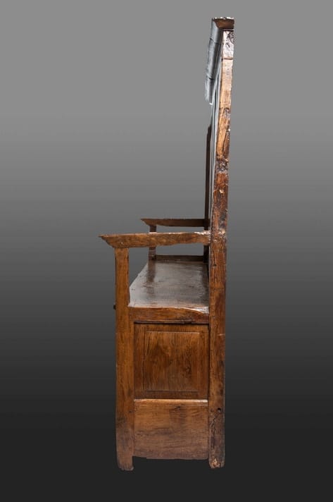 French 16th century oak settle