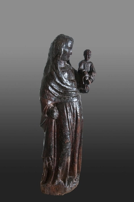 15th century sculpture of the Virgin and child