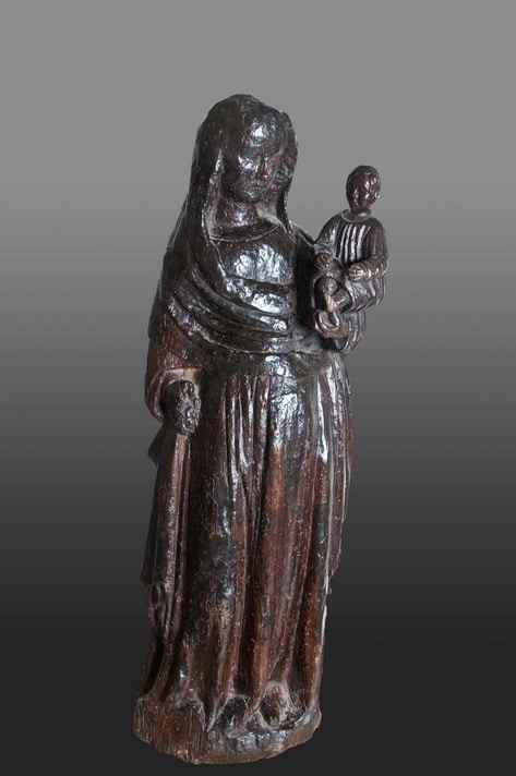 15th century sculpture of the Virgin and child