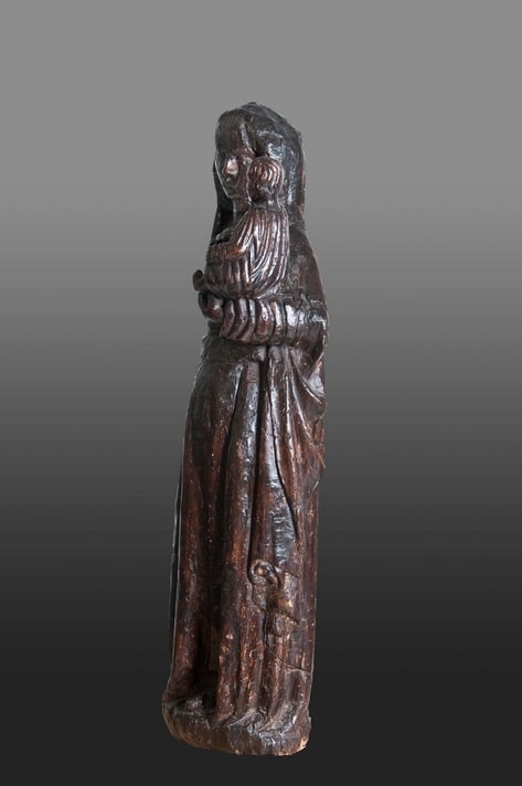 15th century sculpture of the Virgin and child
