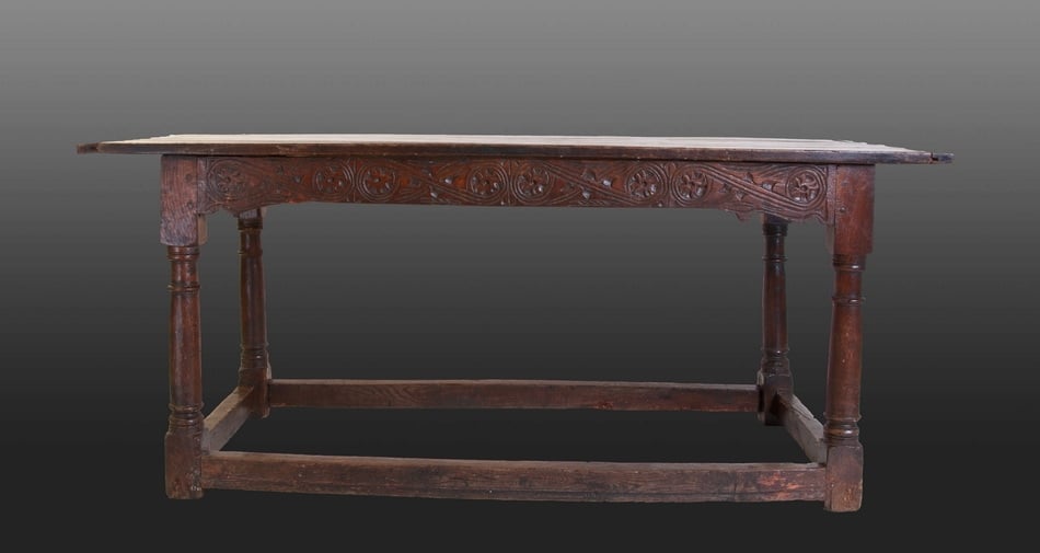 Early 17th century joined oak table