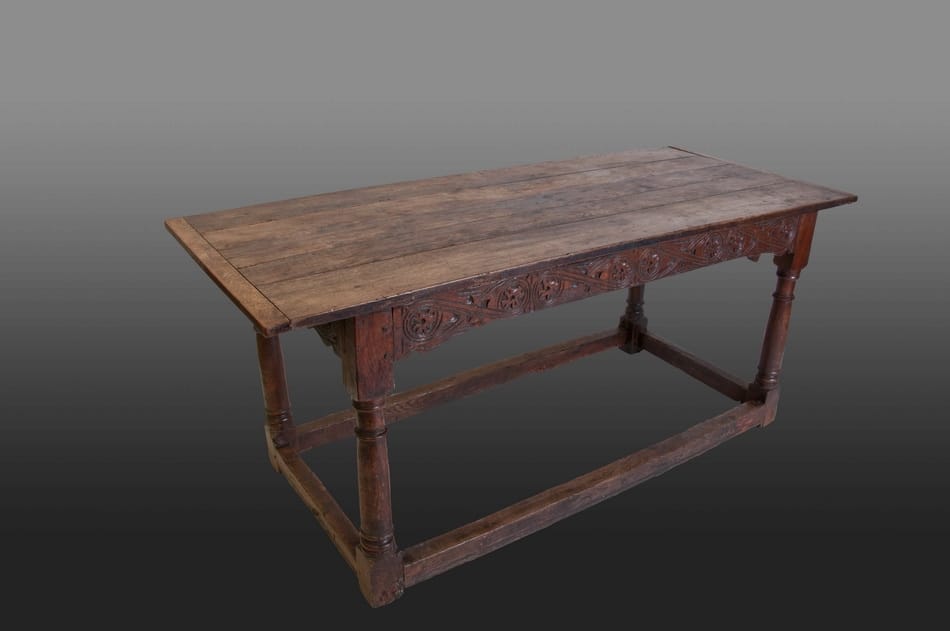 Early 17th century joined oak table