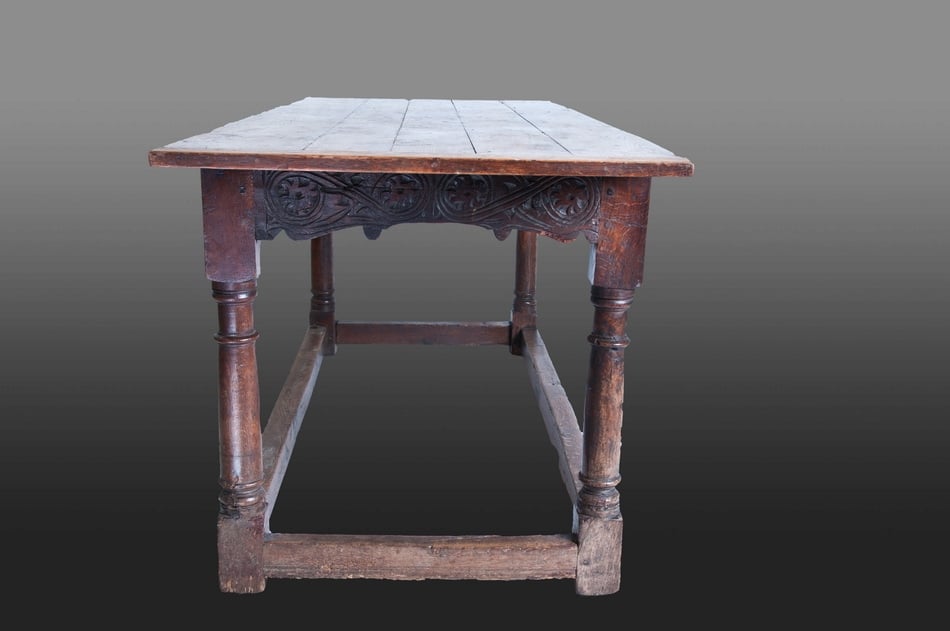 Early 17th century joined oak table