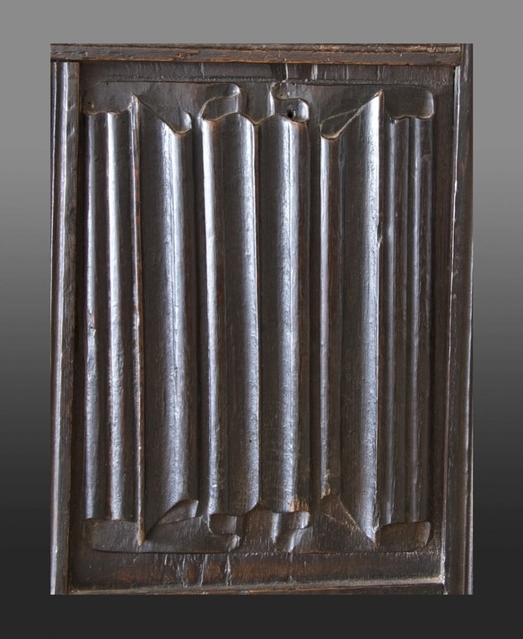 Henry VIII joined oak linenfold chest