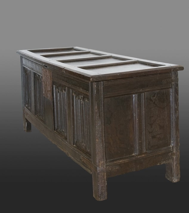Henry VIII joined oak linenfold chest