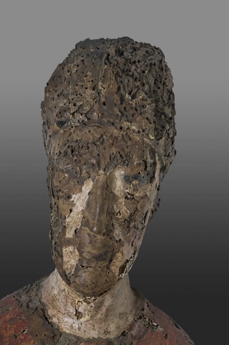 13th century oak sculpture of a Bishop saint