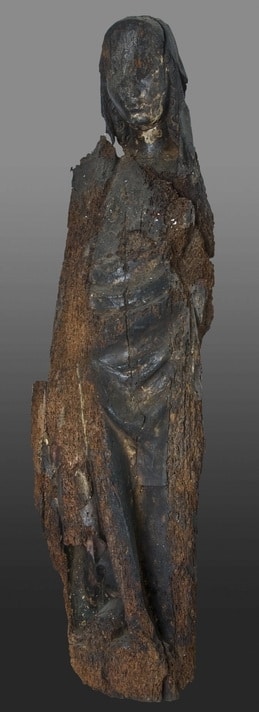 14th century oak sculpture of the Virgin