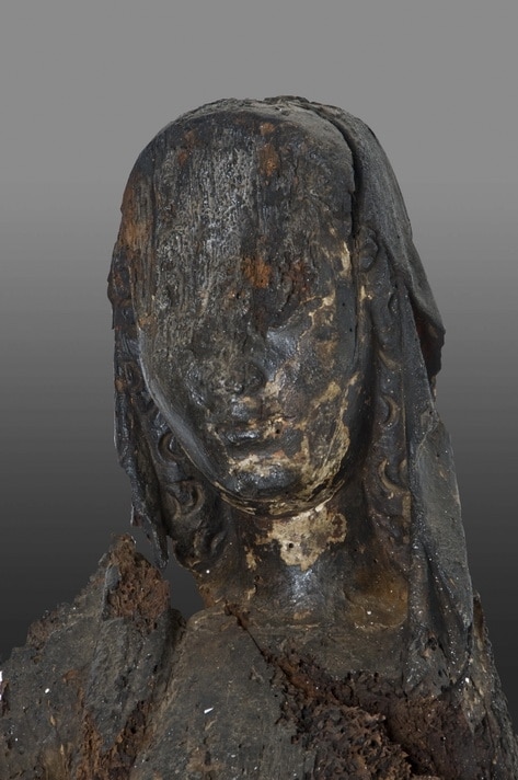 14th century oak sculpture of the Virgin