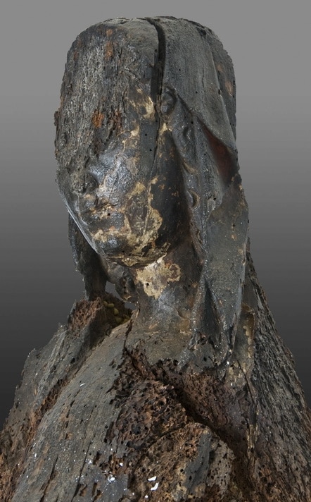 14th century oak sculpture of the Virgin