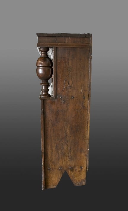 Charles II oak boarded cupboard