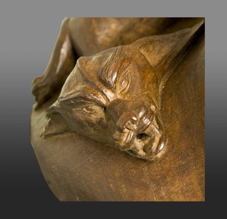 English oak winged dragon misericord