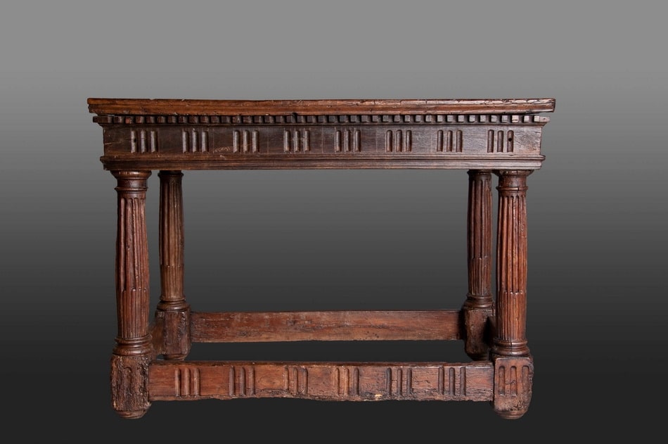 French renaissance walnut centre table