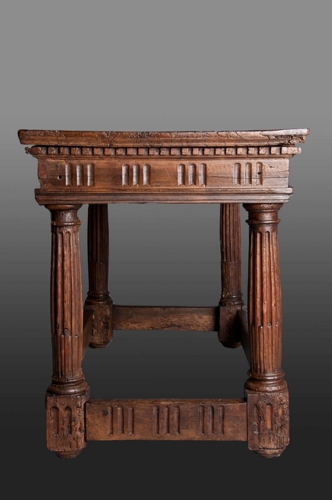 French renaissance walnut centre table