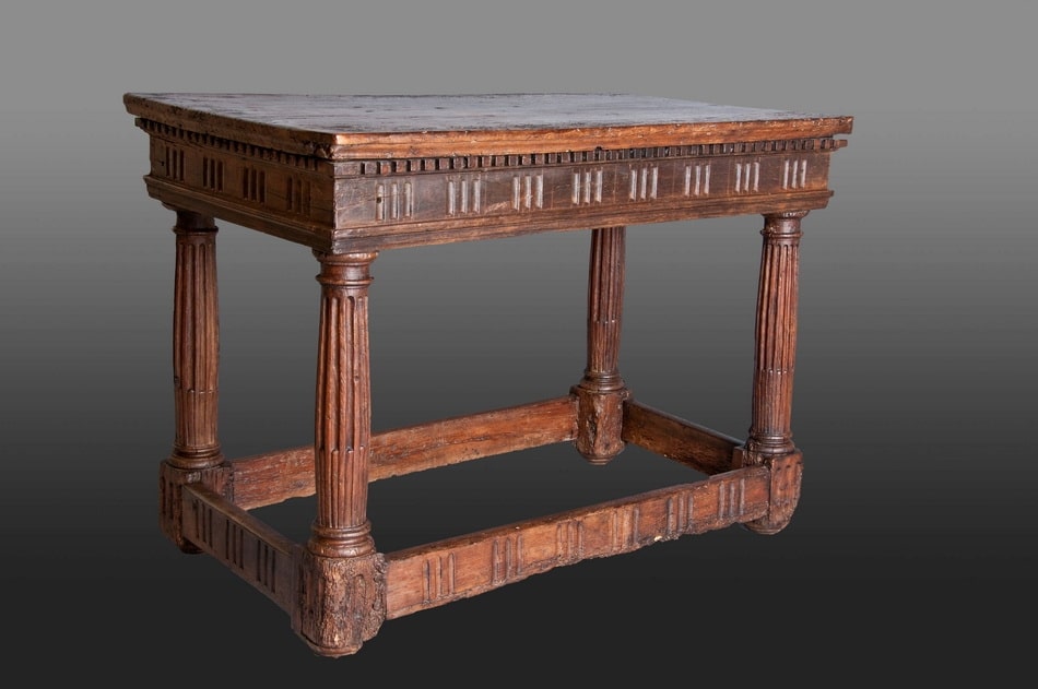 French renaissance walnut centre table