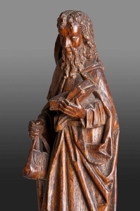 Oak sculpture of St James