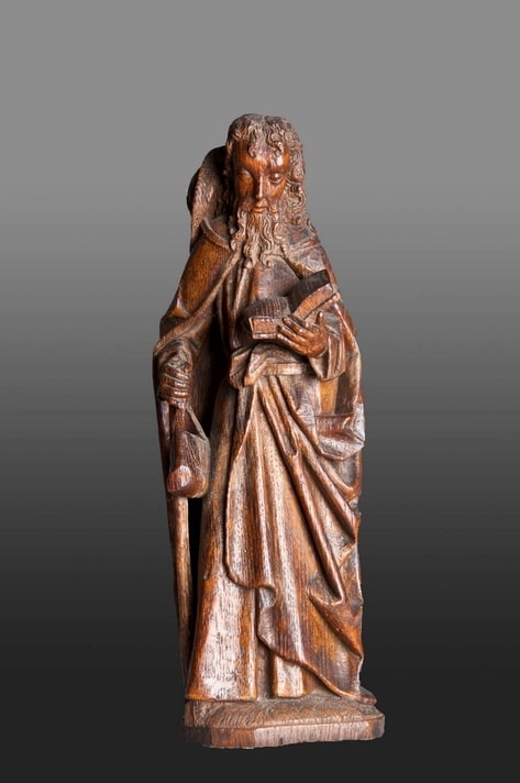 Oak sculpture of St James