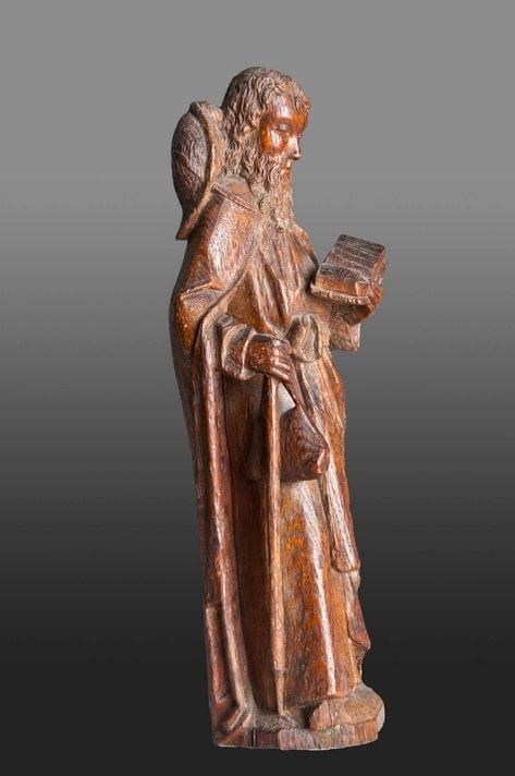 Oak sculpture of St James