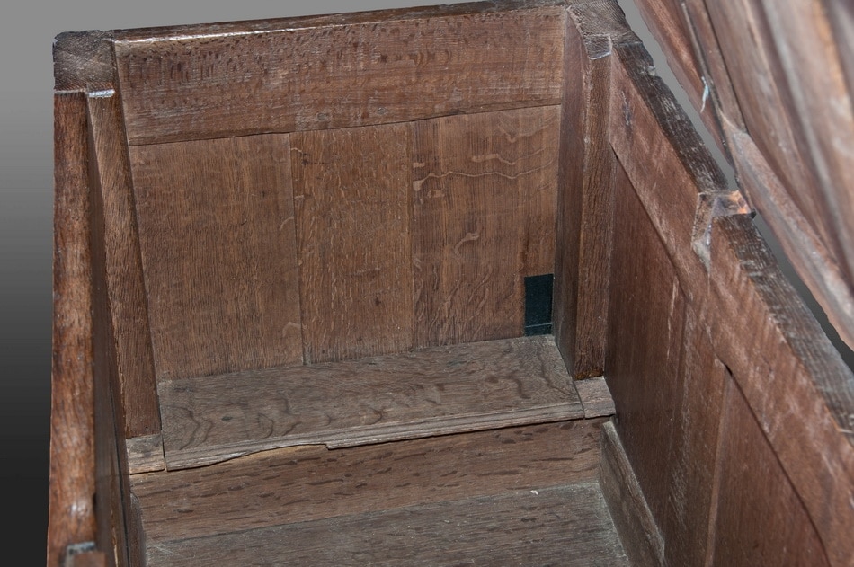 James I oak carved chest