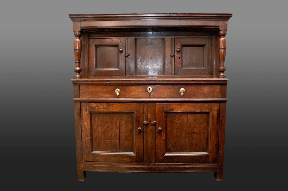 William and Mary oak cupboard